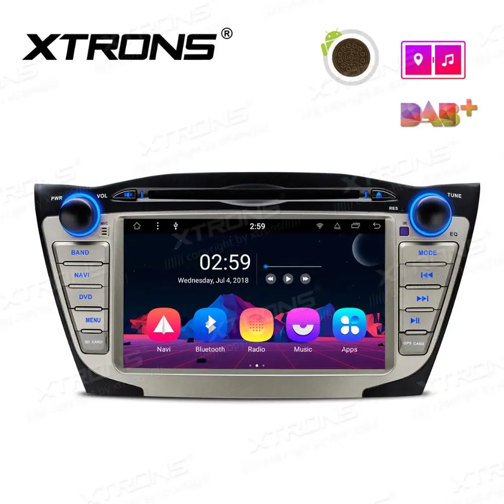XTRONS 7 &quotAndroid 8 1 Octa Core GPS стереооборудование для автомобиля dvd-плеер hyundai IX35 Tucson