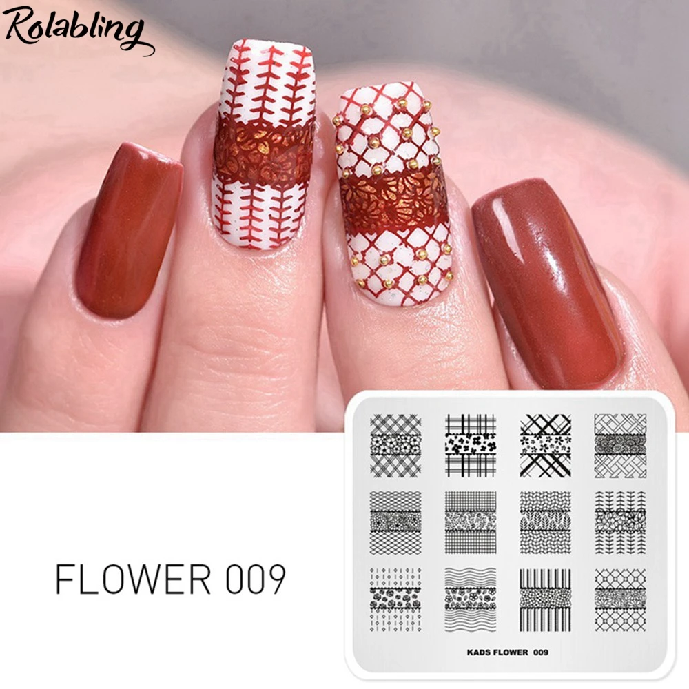 Новинка 7*8 см штамповочные пластины красивый дизайн шаблоны из нержавеющей стали