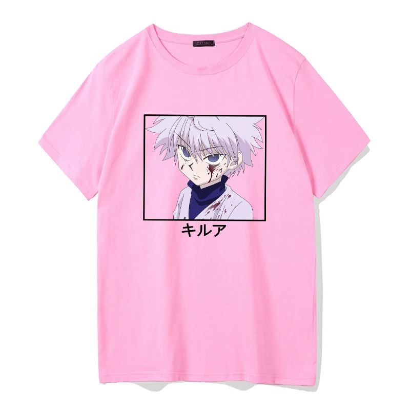 Футболка Hunter X kilua женская с круглым вырезом повседневный топ японским аниме