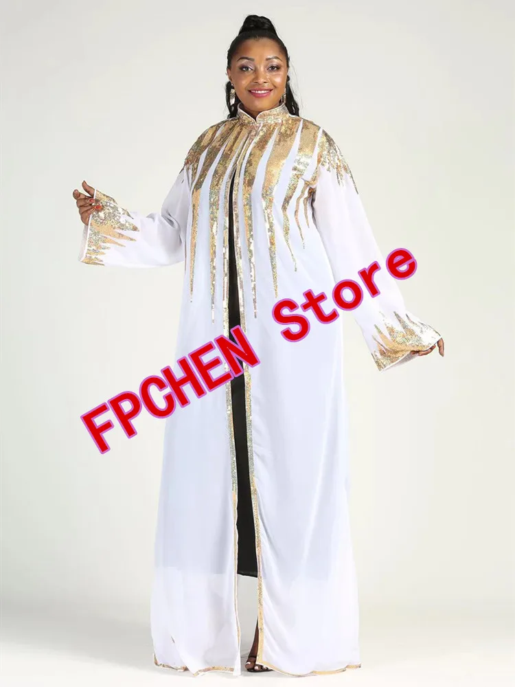 Африканское женское платье с блестками высокое качество модное