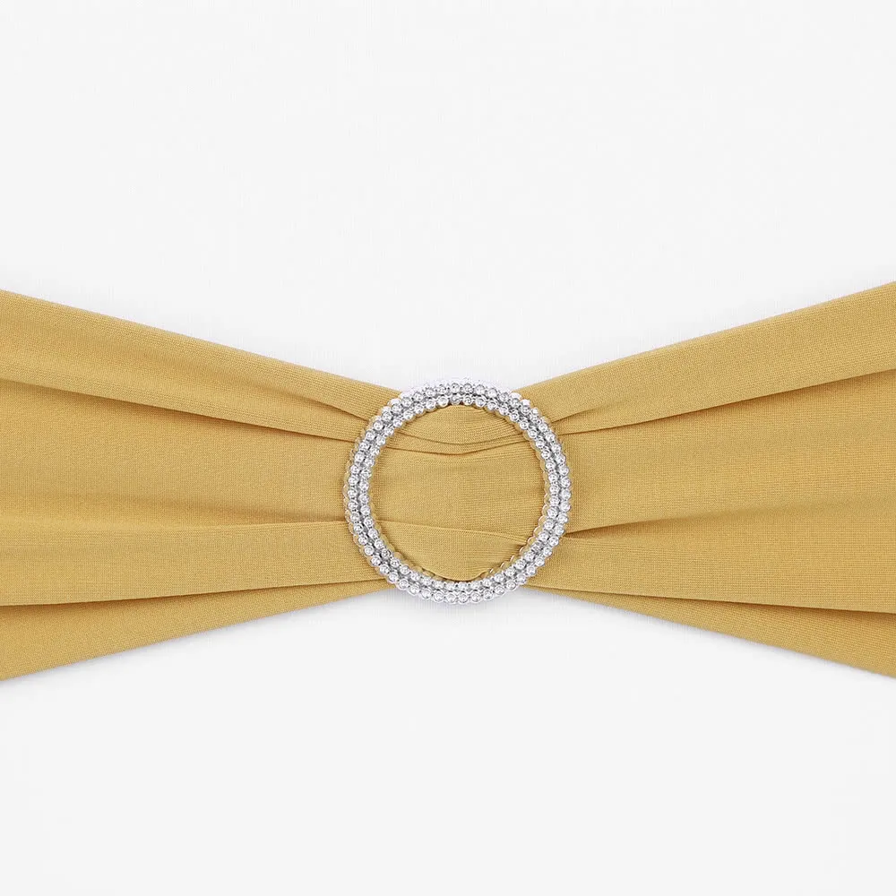 

50 Pcs Elastic Spandex Chair Cover Sashes Bow For Wedding Party Decorations Chair Cover Band Wedding Chair Band