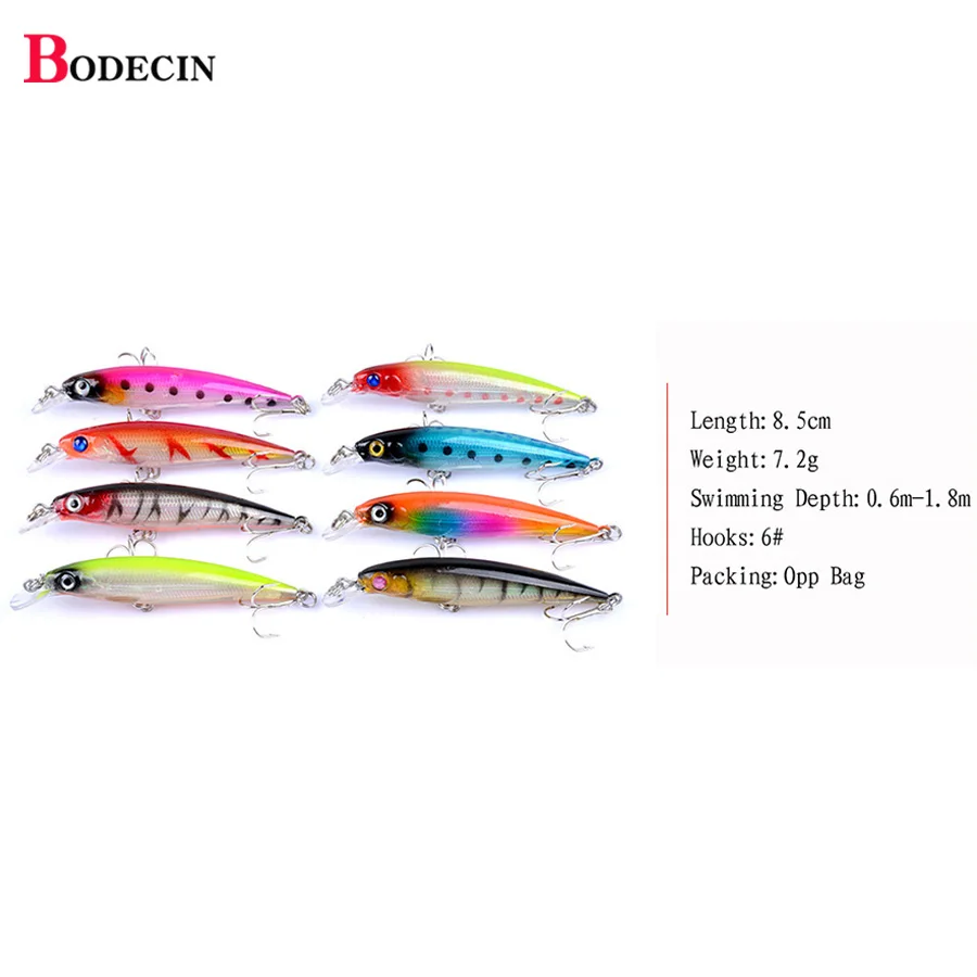 43 шт. воблеры приманки Minnow жесткие рыболовные снасти поплавок плавающая приманка