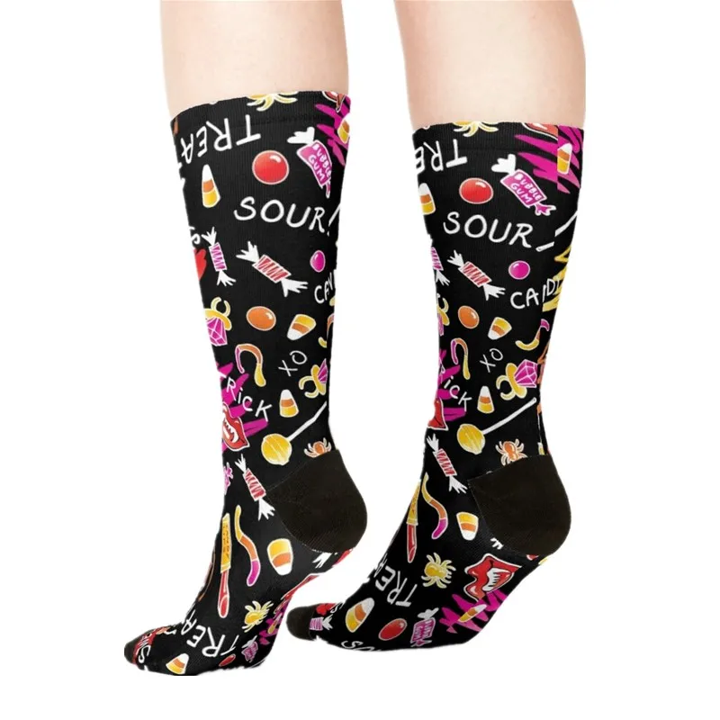 

Women's socks kawaii Sea Green Leopard Animal Printed Socks Woman harajuku Happy Funny Novelty cute girl gift Socks for women