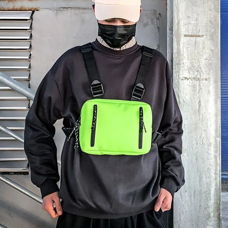 Поясная Сумка от бренда ins tide, тактическая Мужская Уличная сумка для жилета в стиле хип-хоп, крутая ветрозащитная Дамская нагрудная сумка сп... от AliExpress WW