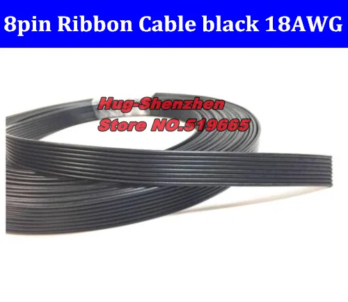 8pin черный 1007 18AWG ленточный кабель для светодиодного пиксельного модуля