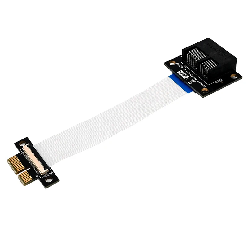 PCI Express PCI-E 1X до плоский кабель-удлинитель Позолоченный разъем адаптера PCIE