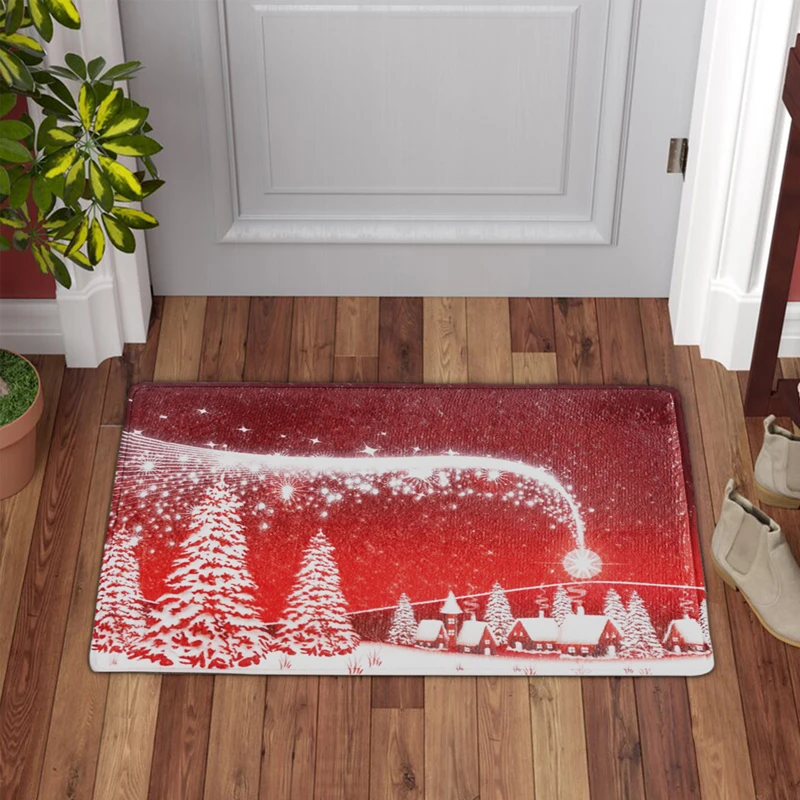 

Snowman Santa Claus Christmas Mat Carpet Merry Christmas Home Decor Christmas Ornaments Xmas Gift New Year Bedroom Kitchen Mat