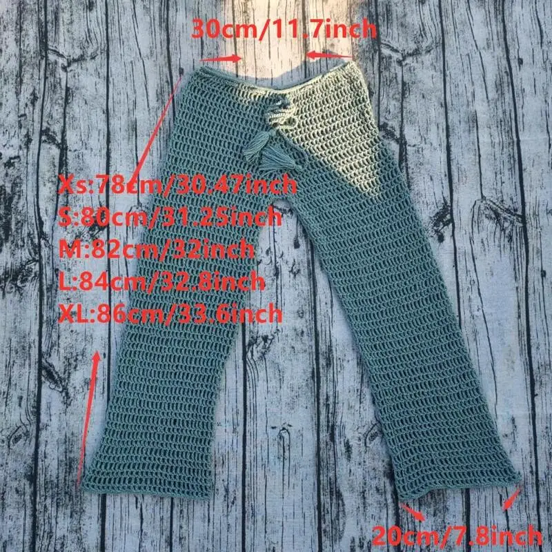 Связанное крючком бикини ручная работа набор закрывающие брюки длинные Горячие