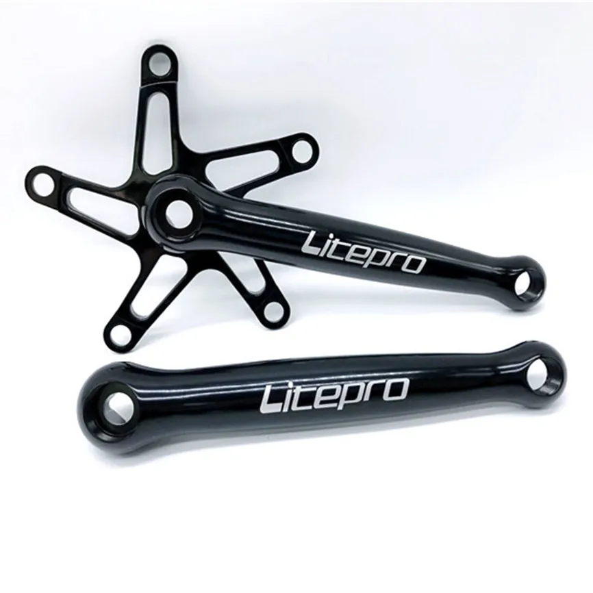 

Litepro Folding Bike Aluminum Alloy Crank For Brompton 170mm Ultralight Square Hole Crankset Chainwheel 130BCD Bicycle Chainring
