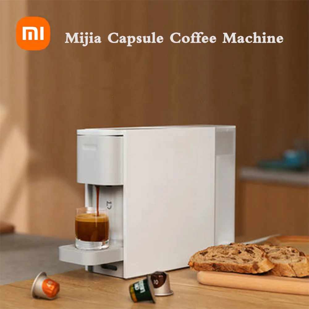 

Xiaomi Mijia Espresso Cafe Automatic 20BAR High Pressure Extraction S1301 Coffee Machine Capsule Portable Mini Coffee Makers