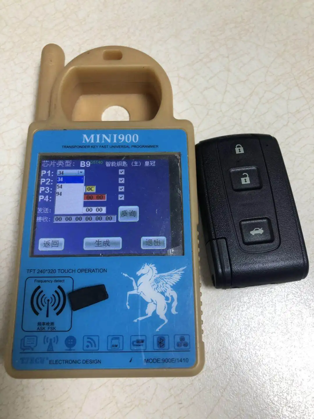 

3 Buttons Car Keyless-Go Smart Remote Key for Toyota Crown 2006-2010 315MHZ with TOY48 Uncut Blade ID74 Chip Board No: 0030