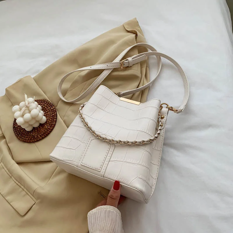 

2021 New Design Tote Bag Summer Casual Style Bucket Crossbody Bags Fashion Handbag For Women S8872