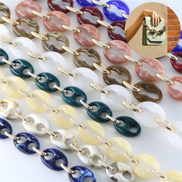 Цепочка из акриловой смолы длиной 37 см ремешок для сумок женские золотые цепочки