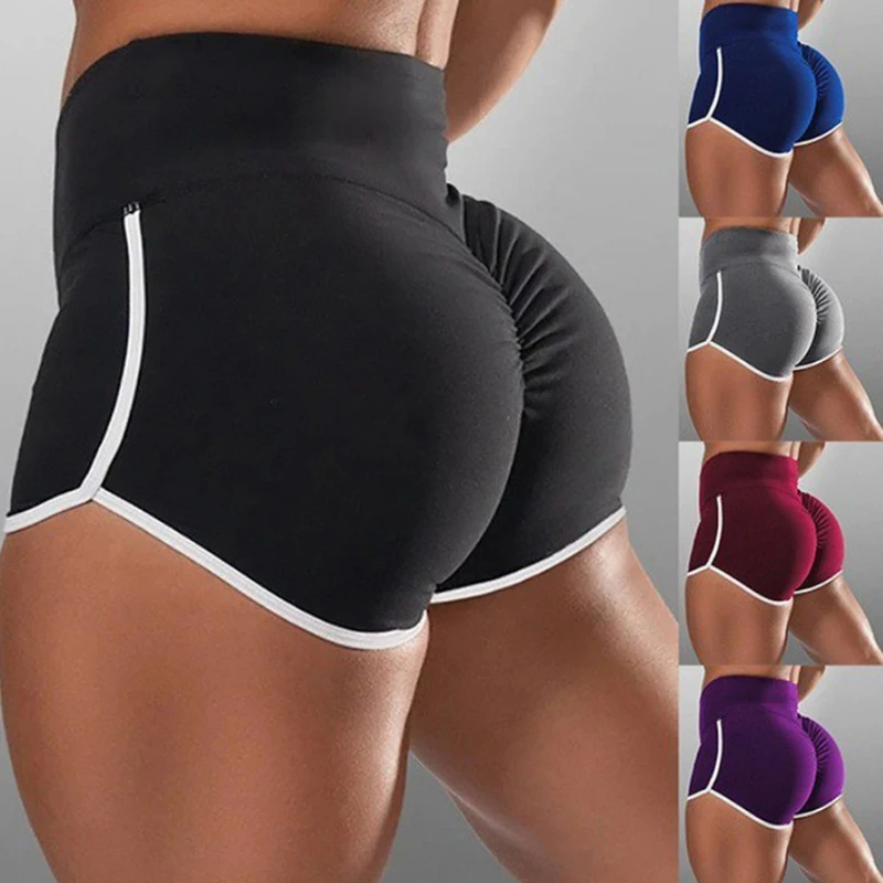 

Women Sports Shorts Summer Running Sexy Leggings High Waist Short Pants Fitness Jogging Clothing Black