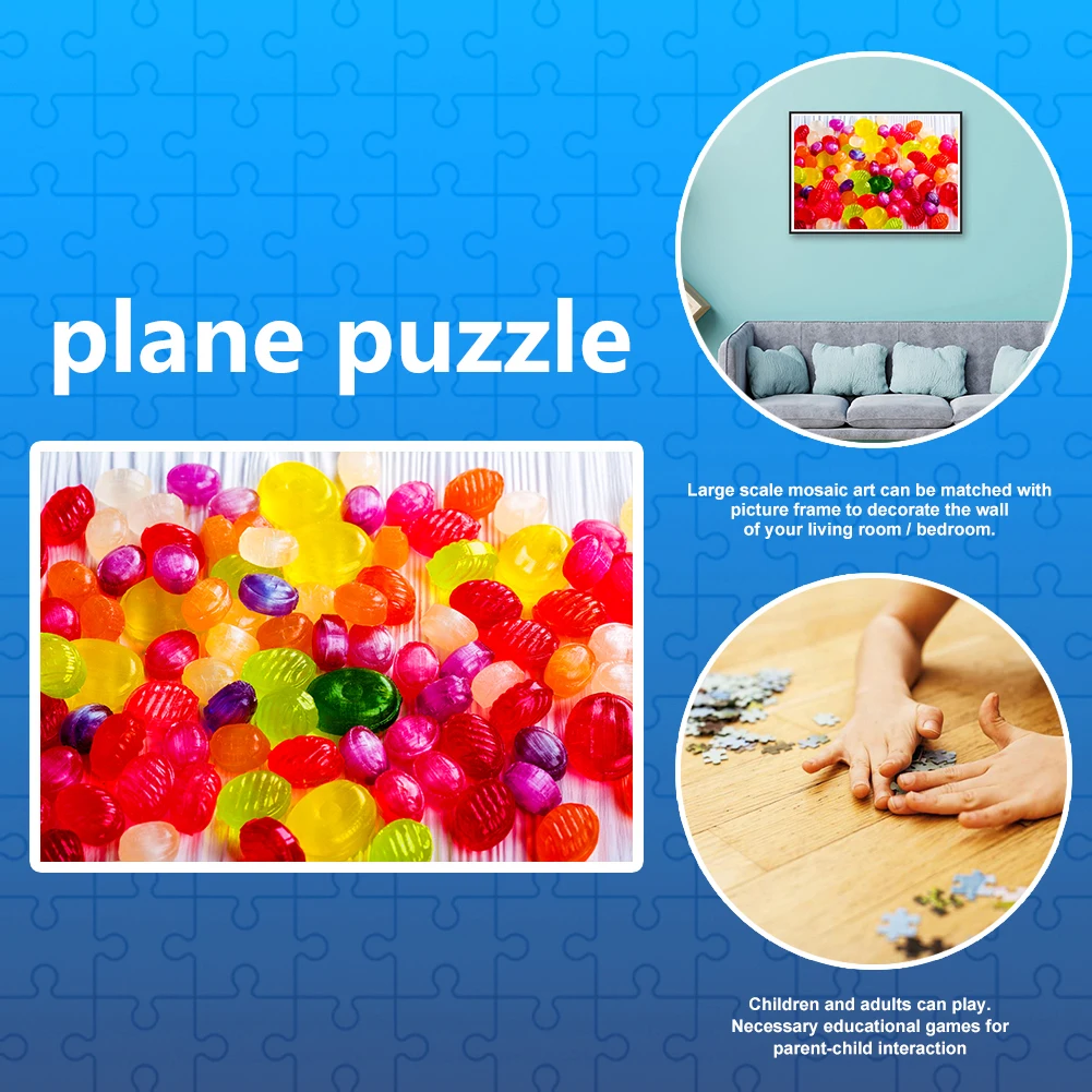 

1000pcs DIY Colorful Candy Puzzle Educational Learning Assembling Toys Gift for Children Early Learning Supplies