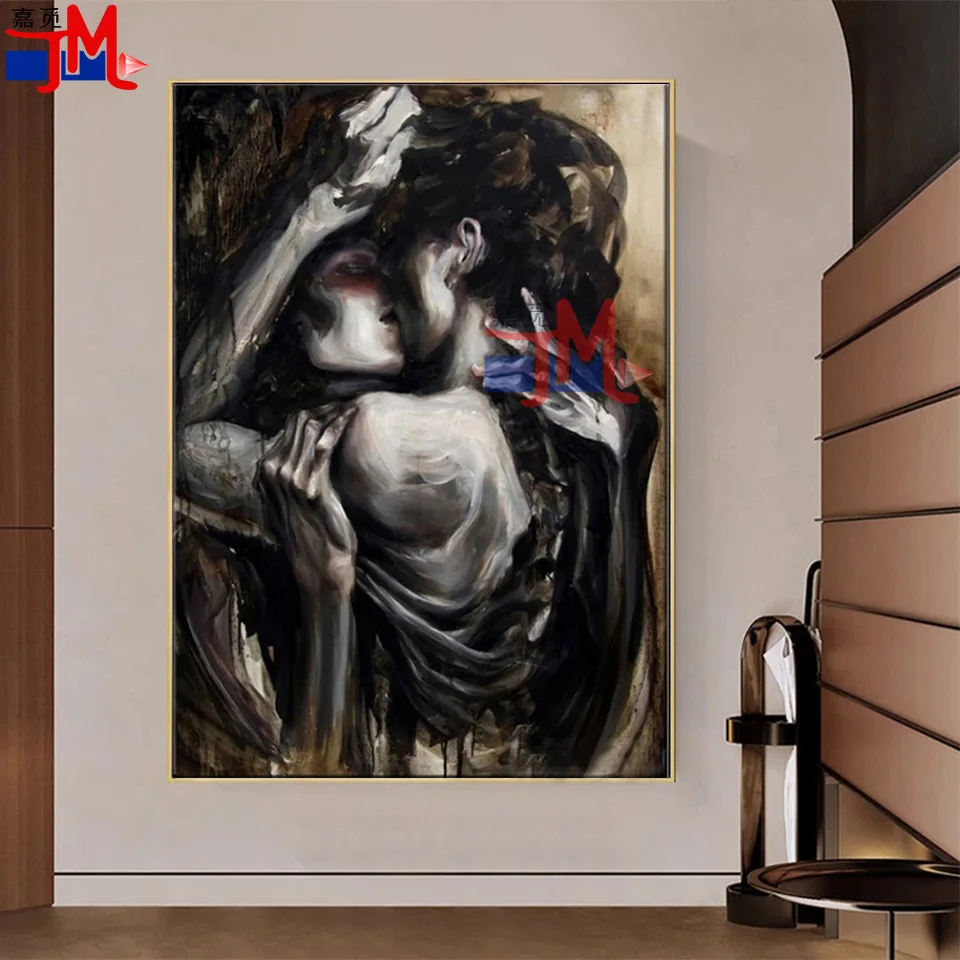 Алмазная живопись Черный Влюбленный фантазия искусство Вышивка крестиком 5d