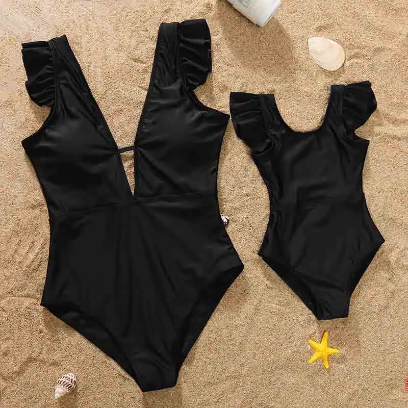 The Price is a Swimsuit Mommy And Me Clothes Family Swimwear For Mother Daughter Swimsuit Matching Bikini Women Girls Clothes