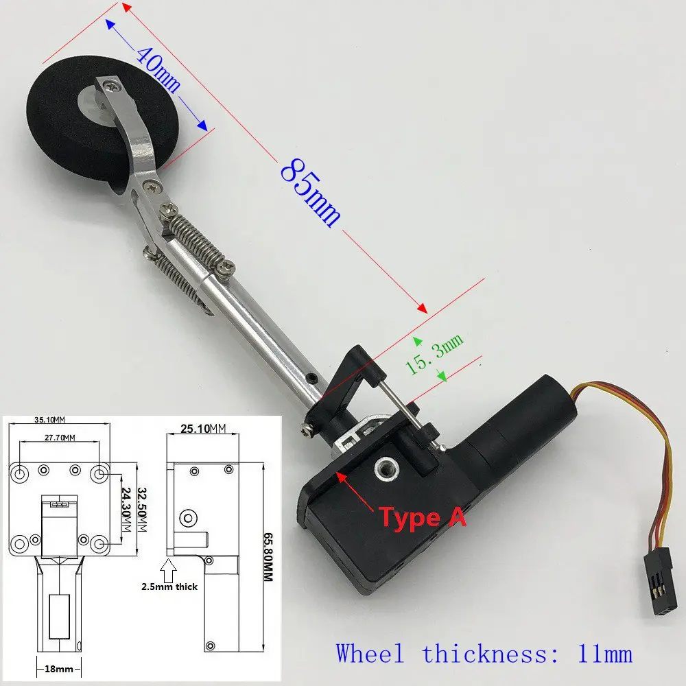 Type A 85mm Height Выдвижное шасси для носа, светильник RC - Цвет: Type A 85mm Height