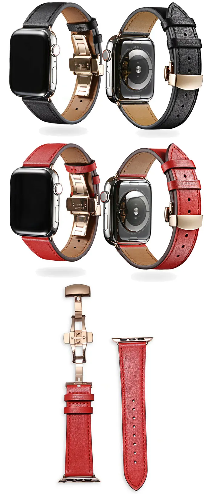 Бабочка Туфли с ремешком и пряжкой для наручных часов Iwatch, 4/3/2/1 ремешок для наручных часов Apple Watch, версии 3, 4 года группа 44 мм 40 мм, 42 мм, 38 мм, версия ремень из натуральной кожи браслет