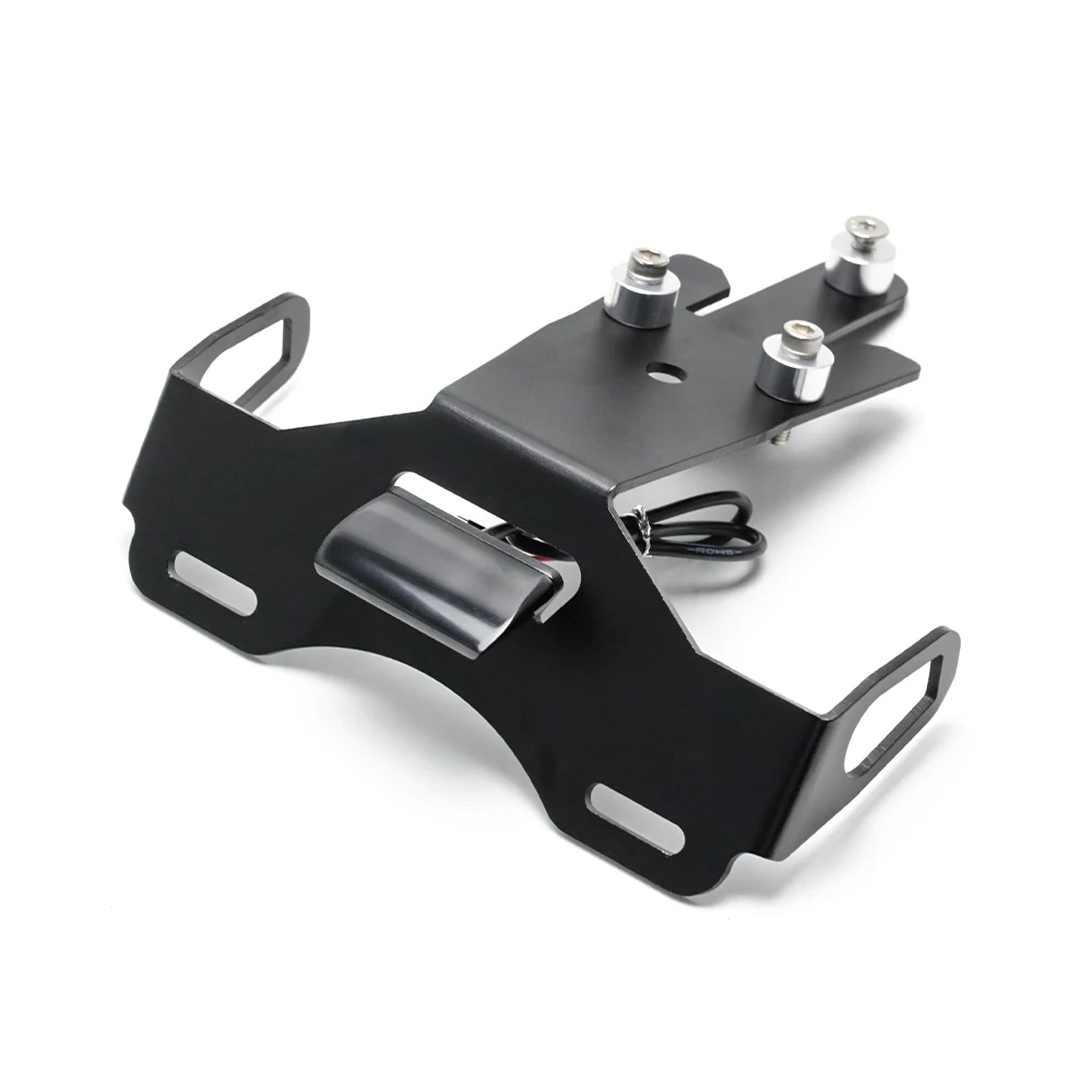 Держатель номерного знака светодиодный светильник для KAWASAKI ER-6N ER-6F ER6N ER6F 2012- 15 16 14 13 мотоцикл хвост аккуратные предохранительный нейтрализатор - Цвет: Черный