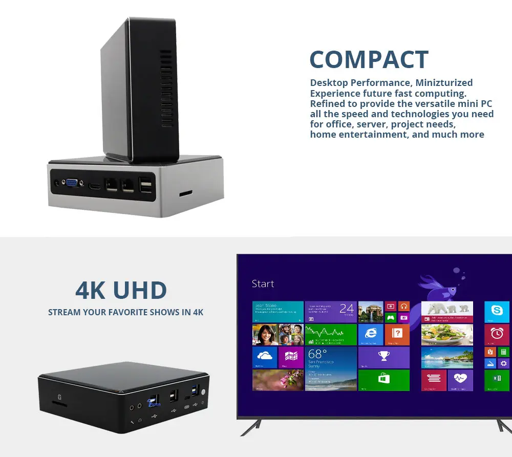 Palmsize Мини ПК Intel Core i5 8250U i7 8550U Windows 10 Pro 2* COM RS232 2* Lan с медным вентилятором WiFi HDMI VGA DP USB-C