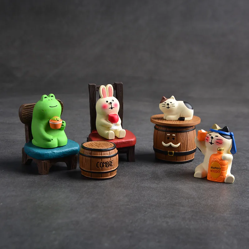 Koteta Zakka японская кошка лягушка миниатюрные фигурки из смолы украшения-игрушка