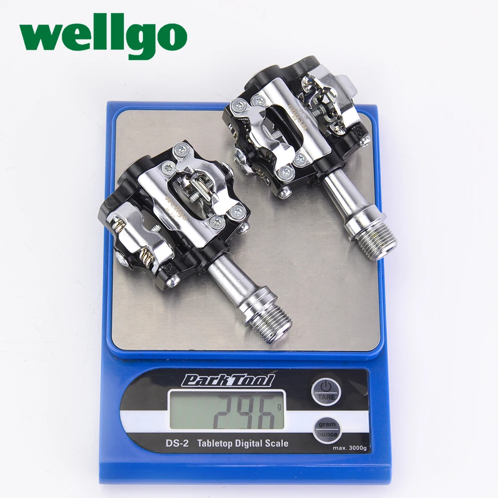 Wellgo M19 Ultralight Aluminum Alloy MTB Road Bike Pedal Sealed Bearing Clipless pedal SPD Bike Pedals Bicycle Parts images - 6