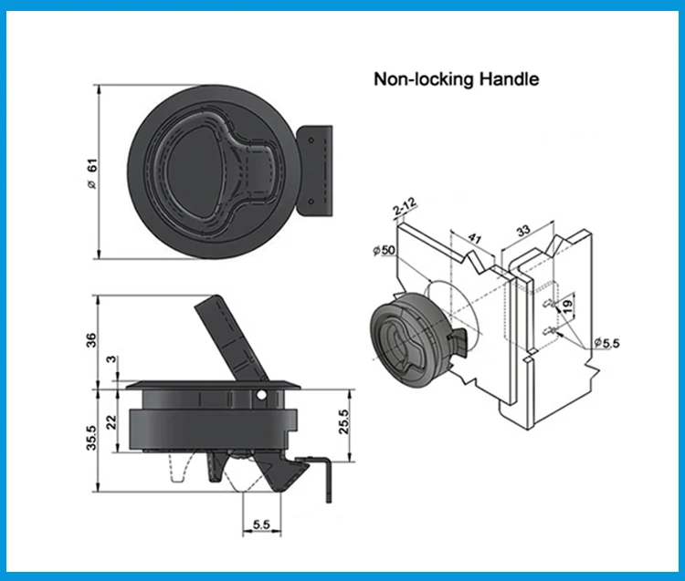 

Marine grade stainless steel 316 NO key Flush Boat marine Latch Flush Pull Latches Slam lift handle Deck Hatch marine hardware