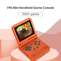multifunctional 3 0 inch ips retro flip handheld console rechargeable pocket mini gamepad for kids christmas usb gift