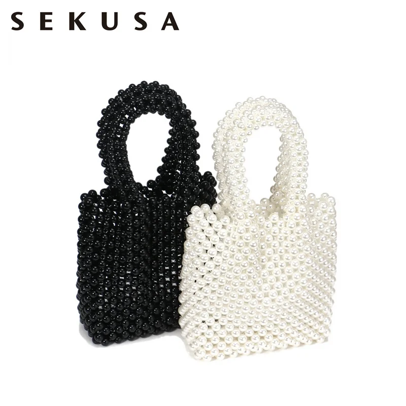 Женский клатч с бусинами SEKUSA вечерние сумки ручной работы для свадьбы маленькие
