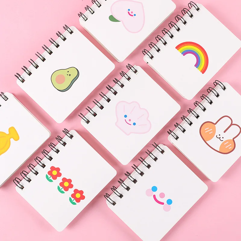 Kawaii DIY Student A7 Paper Notebook Coil Note Book Mini Spiral Planner Organizer Cute Personal Diary Journal Composition | Канцтовары