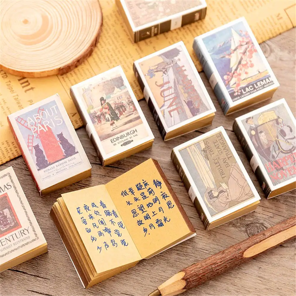 122 листов оригинальный мини блокнот для записей в стиле ретро милые Канцтовары