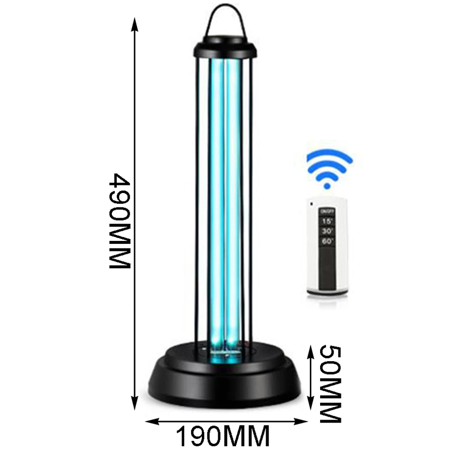 Озоновая УФ-лампа для дезинфекции с дистанционным управлением 360 градусов 38 Вт 110