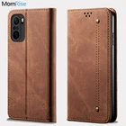 Чехол-книжка для Xiaomi POCO F3, кожаный, с подставкой и отделением для карт