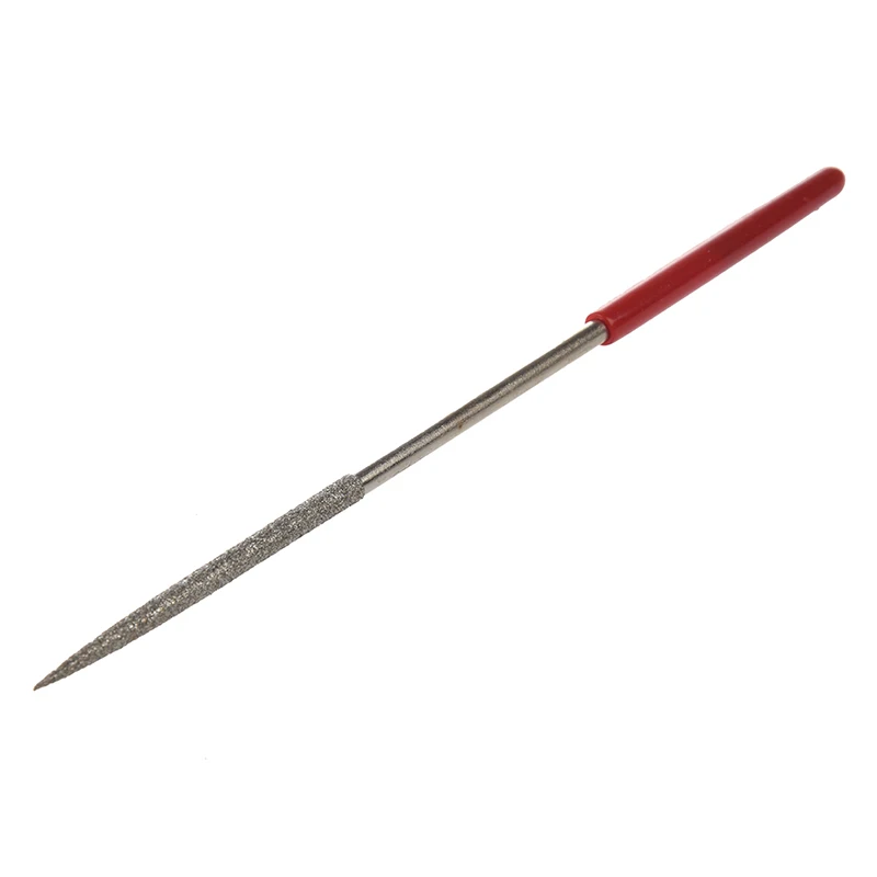 

Lapidary Round Rat Tail Diamond Files 3mm x 140mm Silver Tone Red