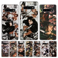 attack on titan manga phone case for galaxy s22 ultra s21 plus s20 fe s10 lite s10e s9 s8 samsung s7 s6 edge cover fundas patter