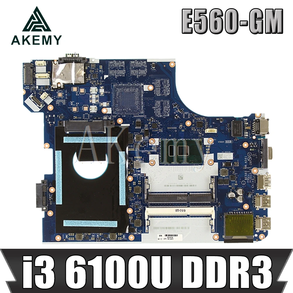 

SAMXINNO For Lenovo Thinkpad E560 E560C notebook motherboard BE560 NM-A561 mainboard FRU 01AW102 CPU i3 6100U DDR3 100% test