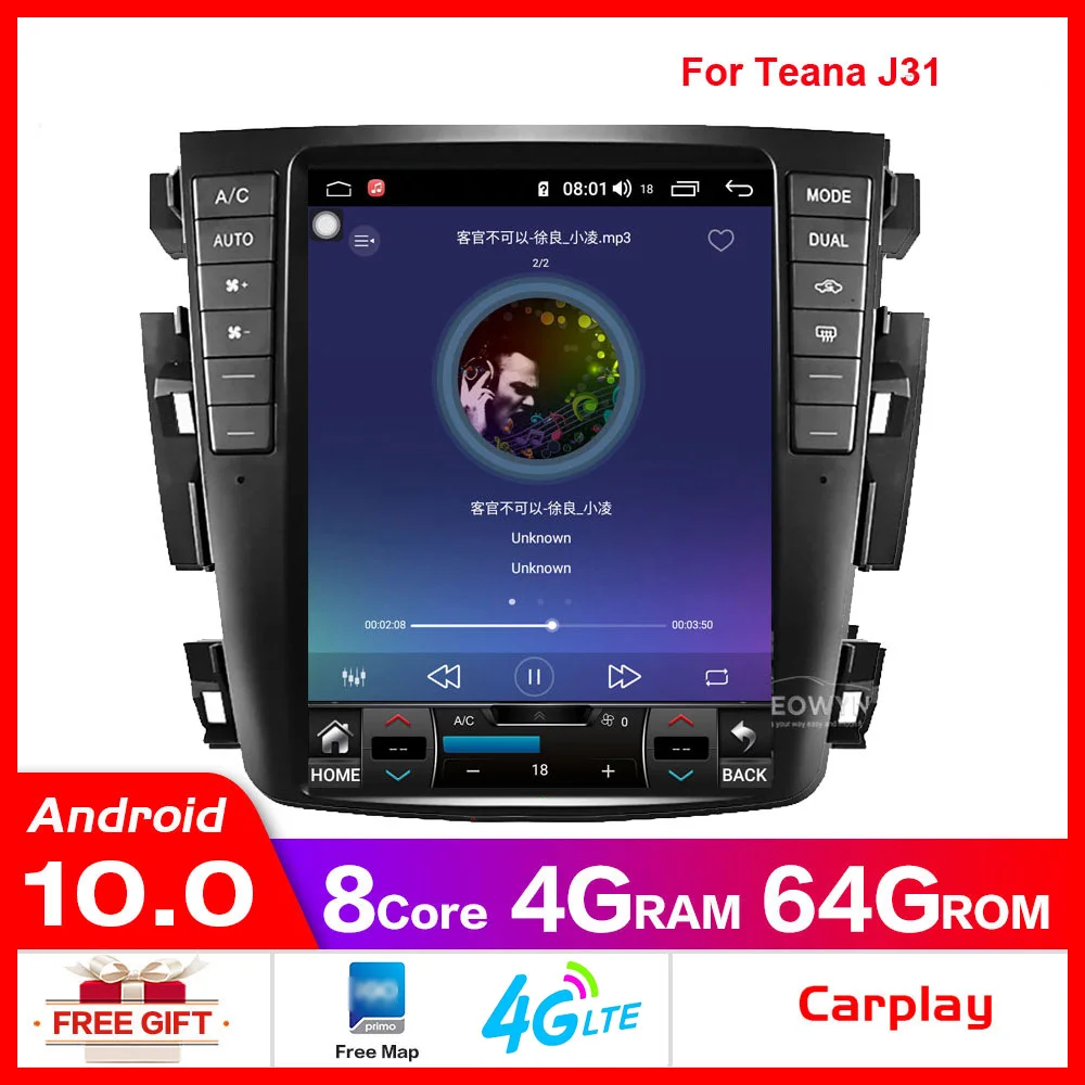Android 10 Octa core 9 7 &quotавтомобильное радио GPS для teana J31 2003 2007 230JK 230jm Samsung S7 4G