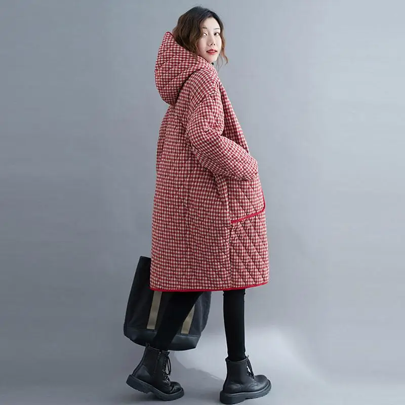 Куртка женская зимняя с капюшоном утепленная длинная одежда оверсайз | Женская