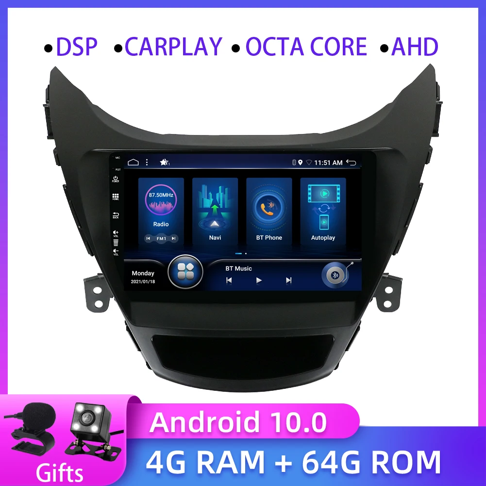 

Автомагнитола 2 DIN для Hyundai Elantra Avante I35 10,0-2011, 4 Гб ОЗУ, 64 Гб ПЗУ, Android 2013, мультимедийный плеер