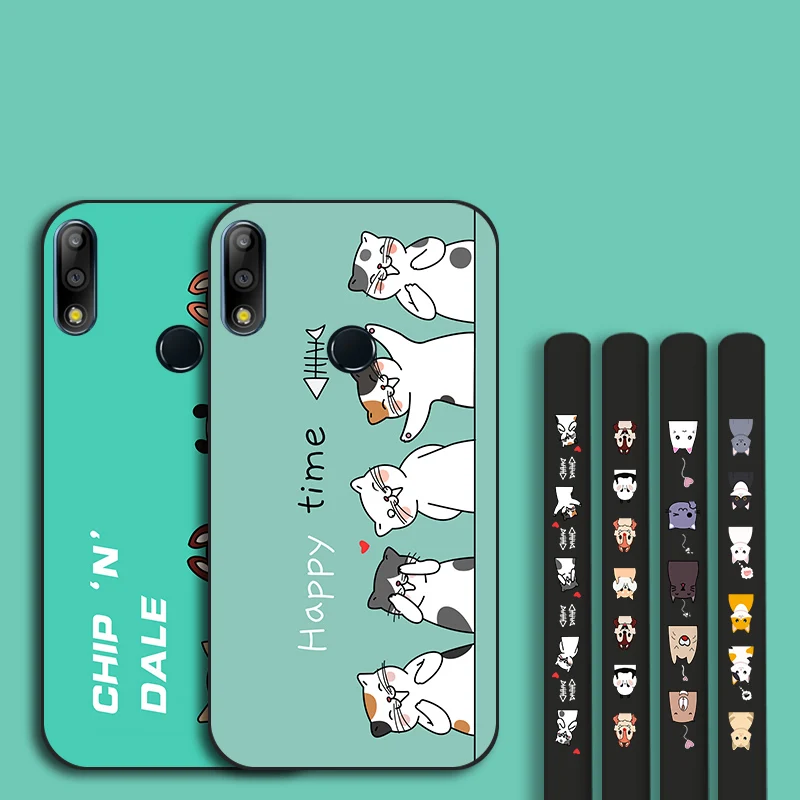 Милый мультяшный боковой чехол для телефона Asus Zenfone Max Pro M2 ZB631KL ZB633KL Мягкая