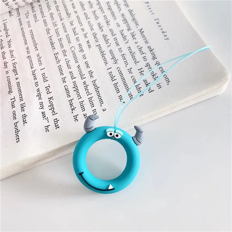 cute cartoon silicone lanyard for keys phones strap for iphone 8 11 12 pro keycord lanyards finger ring mobile phone accessories free global shipping