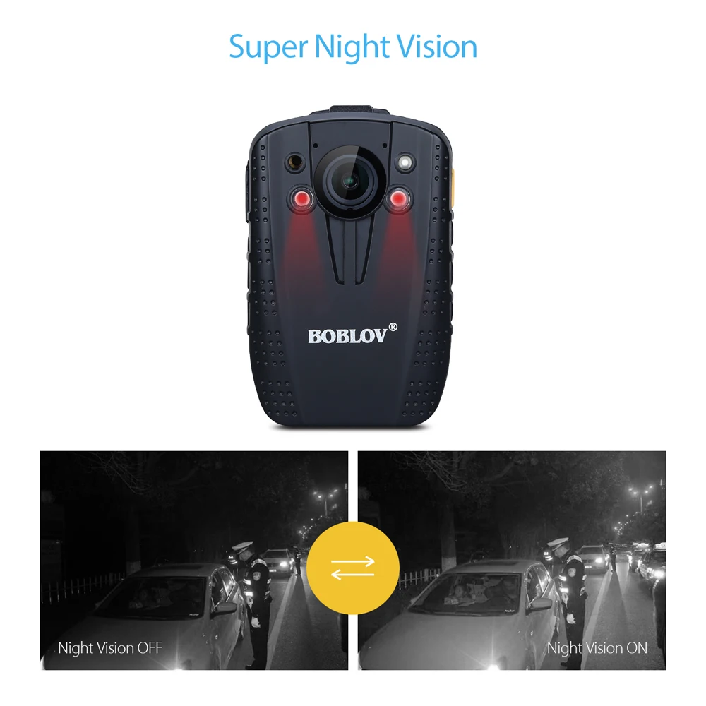 BOBLOV HD31-G мини-камера 64 Гб тела Камера полиции Ночное видение 1296P HD видео
