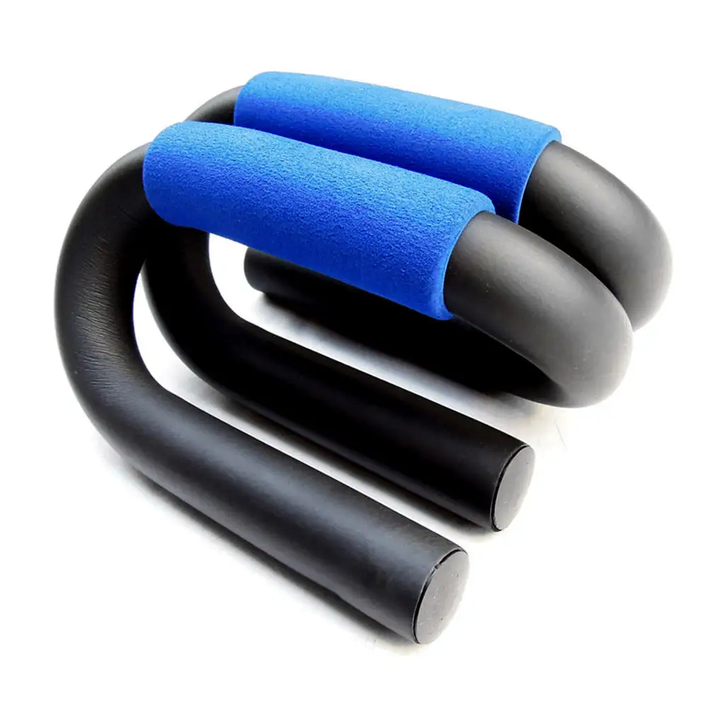 

Black S-Arm Muscle Training Push Up Bars Stand Foam Handles for Chest Press Pull Gym Fitness Exercise 1 Pair