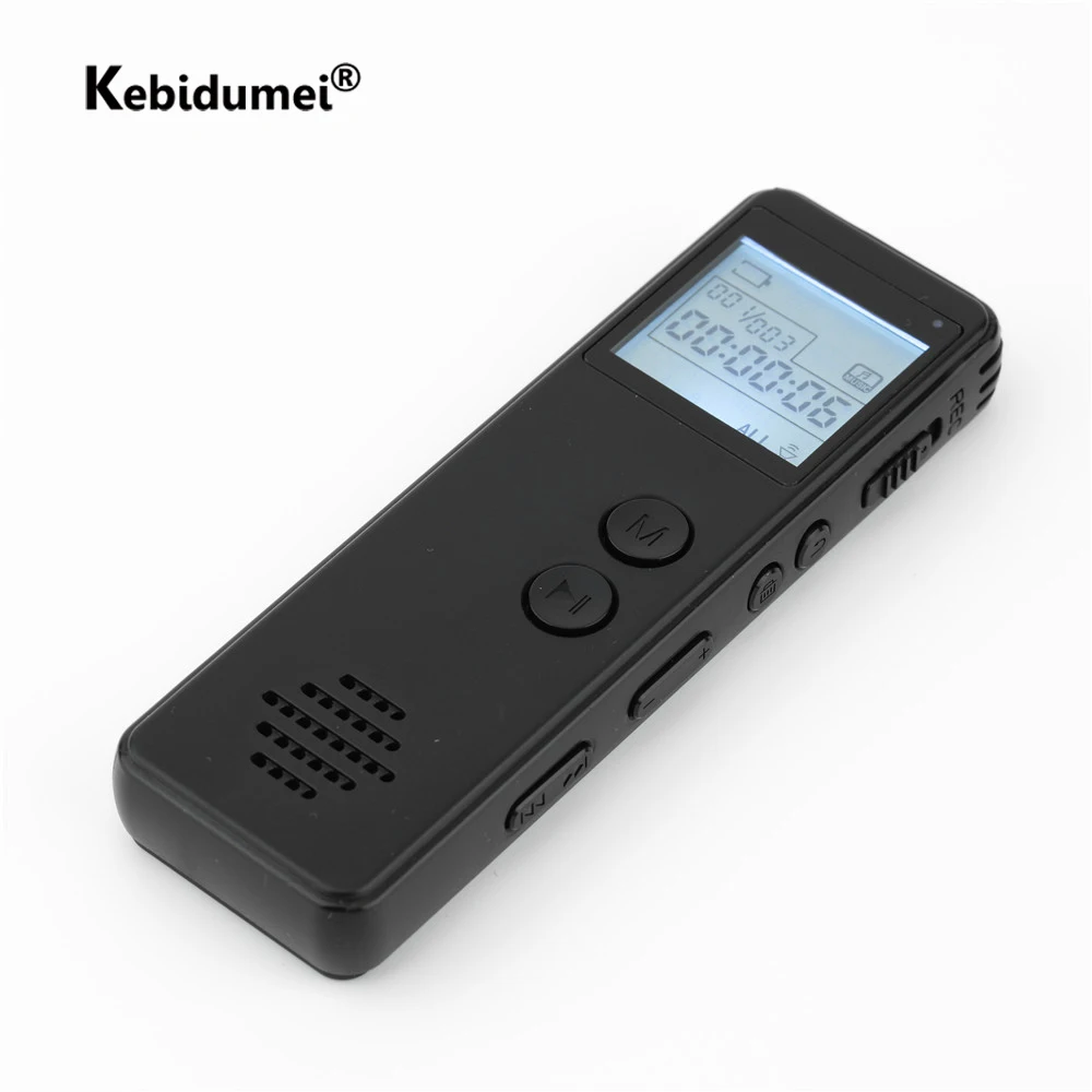 128Kbps Digital Voice Recorder Long Distance Audio MP3 Dictaphone Noise Reduction Voice MP3 WAV Record Player One Key Recording