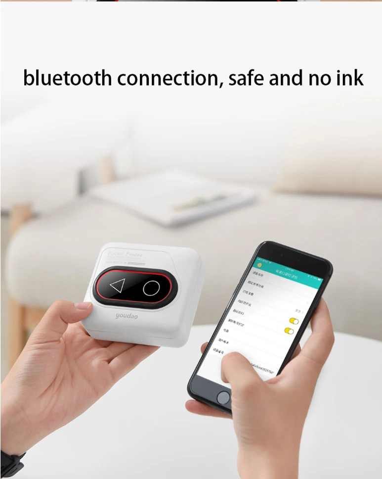 Xiaomi Mijia Youdao G4 карманный портативный принтер термопринтер Bluetooth HD 306 точек/дюйм мини беспроводной термальный фотопринтер