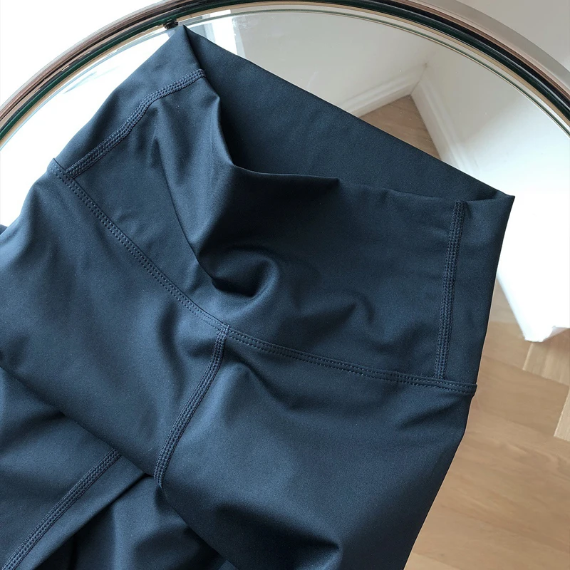 

Nude Street Elastic Show Body Solid Tight High Waist Raise Hips Thin Fitness Pants Women