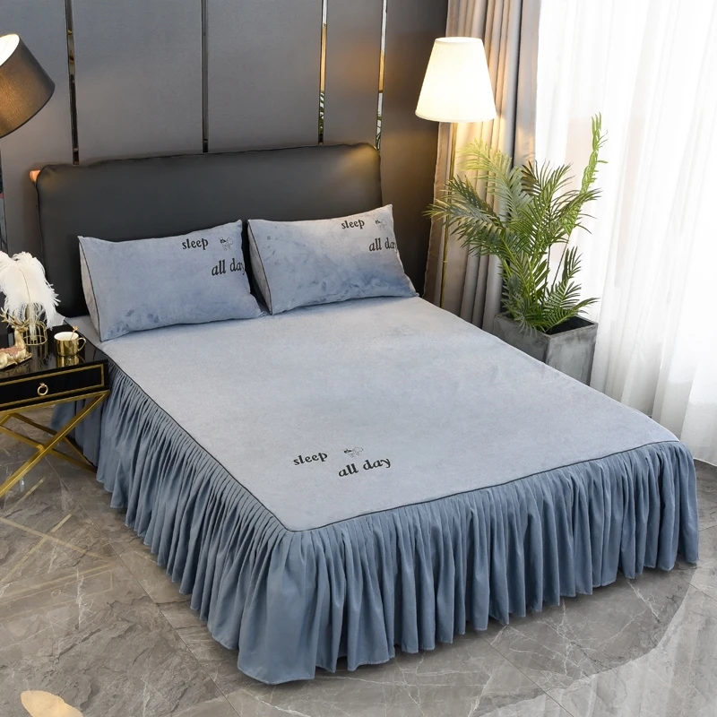 Натяжная простыня Yaapeet мягкая теплая фланелевая ткань Хрустальный бархат