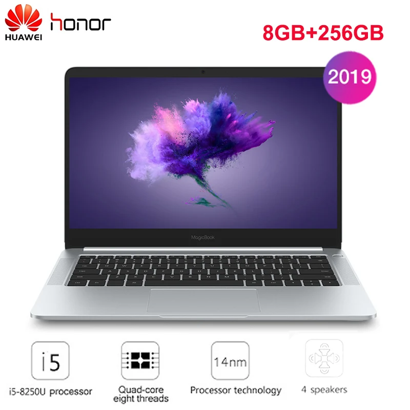 2019 оригинальный ноутбук HUAWEI Honor MagicBook 14 ''Windows 10 домашний I5-8250U четырехъядерный