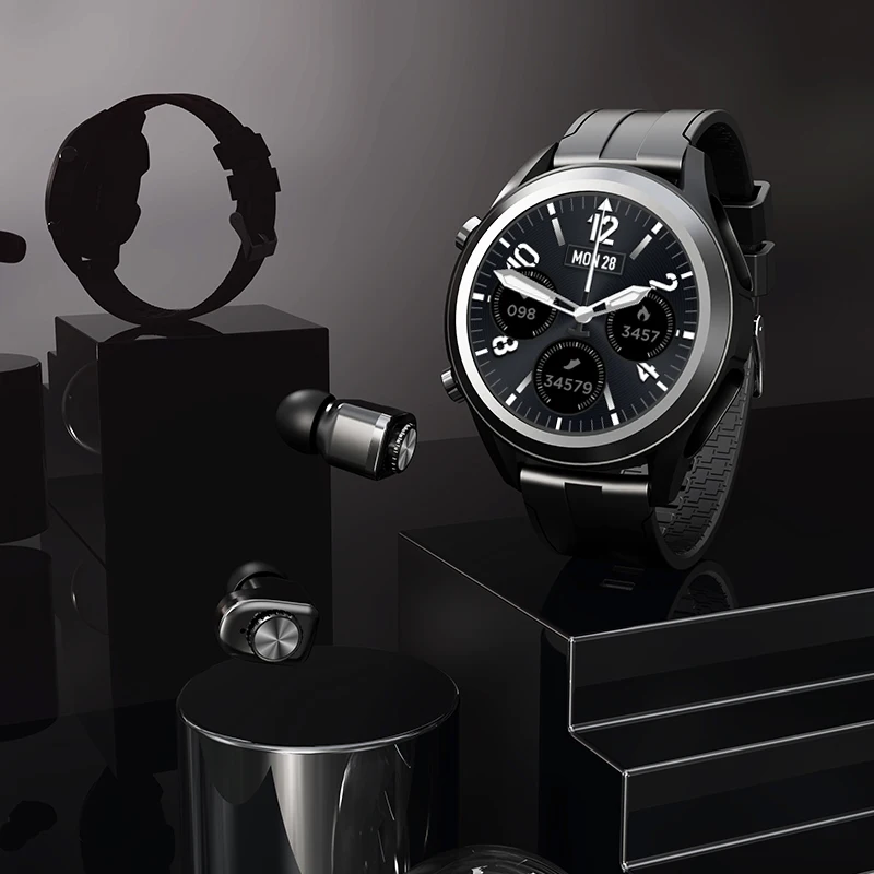 

New TWS 2 IN 1 Earbuds Smart Watch Blood Pressure Heart Rate Fitess Tracker Smartwatch For Andriod IOS Xiaomi Huawei Samsung